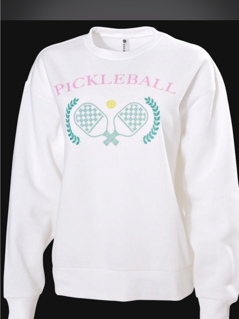 Cute ebb & flow pickleball sweatshirt 🎾🤍